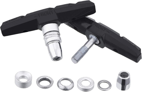 Hotop 2 Pairs V Bike Brake Pads with Hex Nuts and Spacers, 70 mm Set