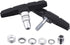 Hotop 2 Pairs V Bike Brake Pads with Hex Nuts and Spacers, 70 mm Set