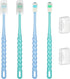 EupHHonycs 4 Pcs 360-Degree Small Dog and Cat Soft Toothbrush Pet Toothbrush for