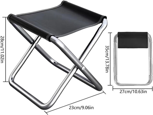 JSGHGDF Portable Folding Stool Size Camping Stool Aluminum Alloy Folding Stool Chair for Travel Hiking Fishing Small