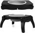 Tuff Pupper Elevated Dog Bowl - Single Raised Bowl Holds 80oz/12cups Food/Water, Collapsible Travel Bowl for Easy