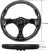 Universal EZGO Steering Wheel with Black Aluminum Frame, Fits Yamaha Club Car DS & Precedent
