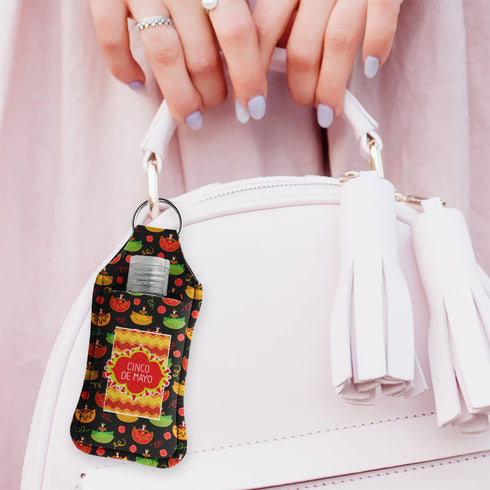 Customizable Cinco De Mayo Hand Sanitizer & Keychain Holder - Large