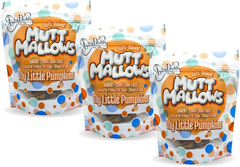The Lazy Dog Cookie Co. Soft Dog Treats, Mutt Mallows My Little Pumpkin, Wheat-Free, 5 oz (Pack of 3)
