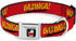 Dog Collar Seatbelt Buckle Bazinga Red Gold Black, 11 to 17 Inches, 1.0 Inch Wide
