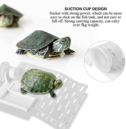 FTVOGUE Tortoise Turtle Acrylic Terrace Floating Island Aquarium Decor for Semi Aquatic Animals (Small)