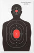Juvale 50 Pack Paper Shooting Targets for Range, Bulk for Hunting Handguns Pistols Rifles Silhouette with Red Bullseye