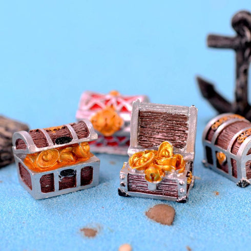 POPETPOP 4pcs Treasure Chest Ornament for Aquarium Fish Tank Home