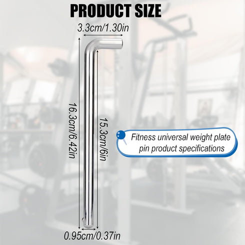 Weight Stack Pin, 3/8 Inch Diameter 6 Inch Weight Loading Pin L Shaped Pin Tensile Weight Stack Extender Pin Weight Selector Pin Gym Pin Fitness Gym Equipment for Home Gym