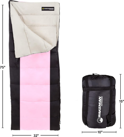 Lightweight Sleeping Bag and Pad Set - Waterproof Camping Mat and 2-Season Otter Tail Sleep Bag by Wakeman Outdoors