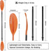 Kayak Paddle, 4 Pieces Aluminum Shaft and PP Blade, Lightweight 90.5inch/230cm Oars