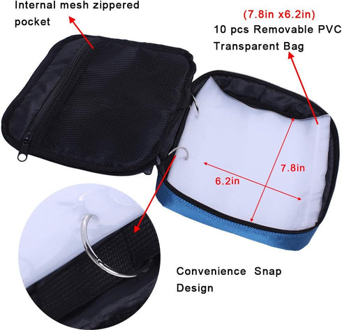 Kylebooker Soft Plastic Bait Storage Binders Organizer for Saltwater Fishing Lure Tackle Binder Bag