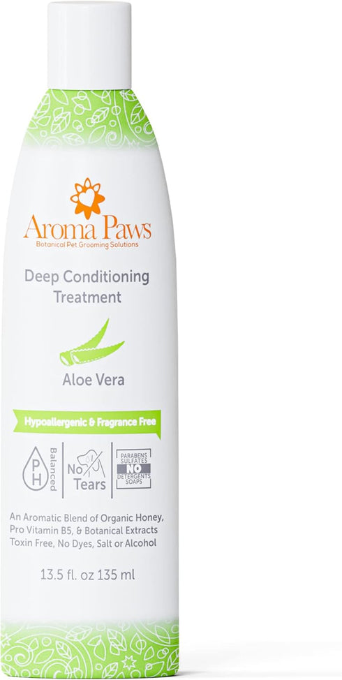 Deep Conditioning Treatment for Dogs, Detangling Conditioner with Aloe Vera Extract, Fragrance-Free