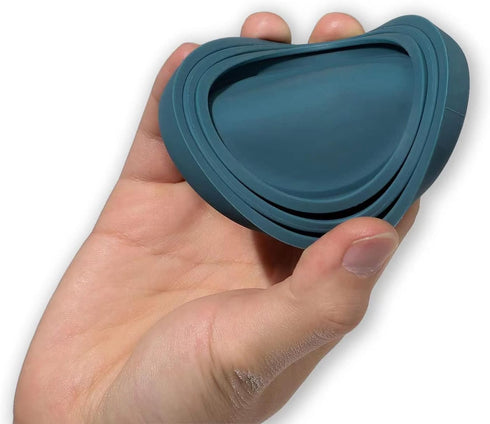 OHMO 2 Pack Dog Food Can Lids, Universal Size BPA Free Silicone Covers for Cat and Pet Food, Dark Blue