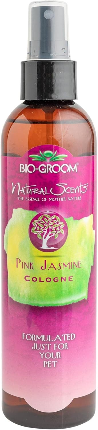 Bio-groom Pink Jasmine Dog Cologne, Deodorizing Spray for Dog Bathing Supplies, Cruelty-Free, Made in USA, 8 fl oz