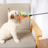 IUHKBH Cat Wands - 6 PCS Colorful Feather Stick Flexible Kitten Wand Interactive Cat Toys for Your Kitty