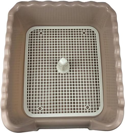 Lutema Beige Indoor/Outdoor Dog Potty Tray for Small & Medium Puppies
