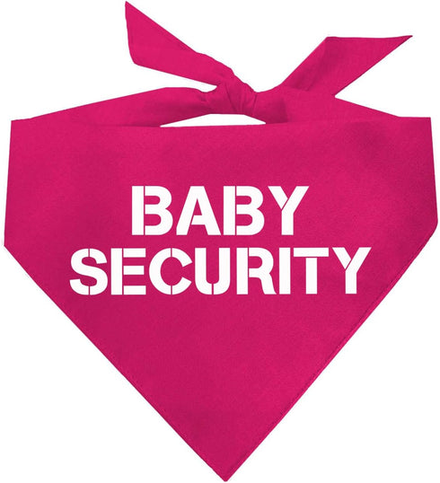 Dog Bandana Hot Pink | 100% Cotton Adjustable Triangle | Made in USA | New Baby Pregnancy Announcement Prop | Gender