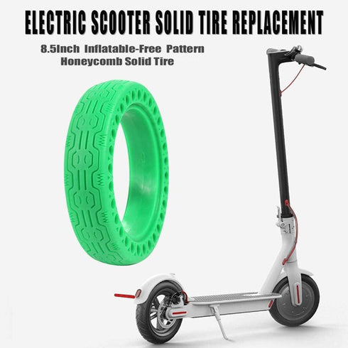 GYL 50/75-6.1 8.5x2.0 Solid Tire, 8 1/2x2 Replacement Tire Fit for Aovopro es80 Hover-1 Journey NAVIC T5 MOTORAUX Hurtle Xiaomi m365 Electric Scooter, 8.5x2.125 Inch Anti-explosion Wheel, Green by GYL
