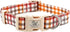Elegant Little Tail Fall Dog Collar, Adjustable Soft Puppy Collars with Quick Release Buckle (L, Yellow Plaid)