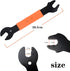 Pedal Wrench Double Sided Bicycle Spanner, 15/16/17mm Pedal Removal Tool with Comfortable Grip for Biking Repair