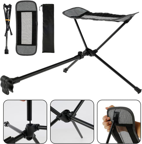 UKQRRTC Universal Camping Chair Foot Rest Folding Attachable Footrest Leg Rest Outdoor Retractable Folding Chair