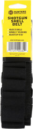 HUNTERS SPECIALTIES Adjustable Round Tactical Shotgun Shell Belt, Holds Up To 25 Shells, Black