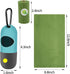 2 Pack Dog Poop Bag Dispenser with LED Flashlight, Pet Waste Bag Holder for Leash, 2 Rolls Leak-proof Doggy Waste Bags