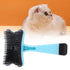 GLOGLOW Pet Grooming Brush, Self Cleaning Slicker Brush for Dogs Cats, Gently Removes Loose Undercoat (Blue)