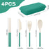 4 Sets Set Sets Set JEPELUS Reusable Travel Utensils with Case, Collapsible Utensil Cutlery for Lunch Box, Portable