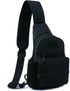NuCamper Tactical Sling Bag Pack, Military Molle EDC Rover Shoulder Sling Backpack for Men, Black