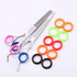 12Pcs Soft Silicone Finger Ring Scissors Grips - Barber Hair Shears Accessories for Pet Grooming, Random Color