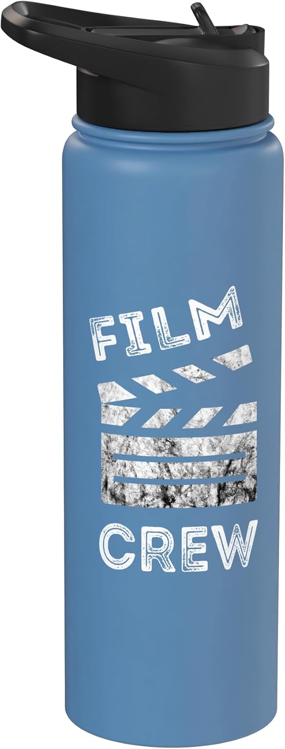 Film Director Filmmaking Videographer Producer Film Crew Clapboard Film Producer Videographer Filmmaker Stainless Steel Insulated Water Bottle