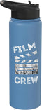 Film Director Filmmaking Videographer Producer Film Crew Clapboard Film Producer Videographer Filmmaker Stainless Steel Insulated Water Bottle