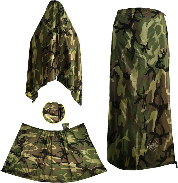 onewind Rain Skirt, Half Poncho Waterproof Ultralight Nylon Rain Kilt for Riding, Camping, Hiking