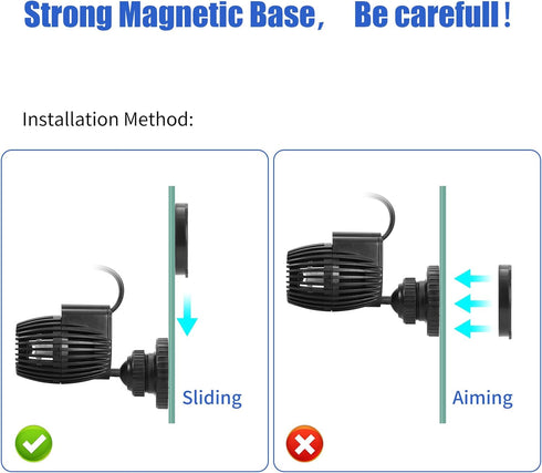 AQUANEAT 800GPH Aquarium Wavemaker Circulation Pump - Submersible Powerhead with Magnetic Base