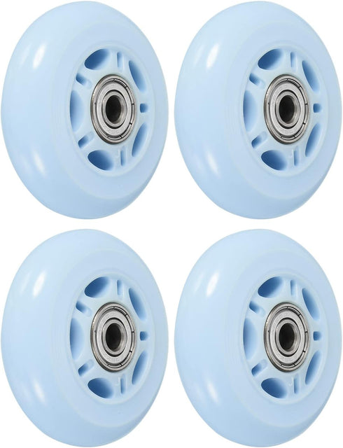 PATIKIL 70mm OD Inline Skate Wheels with Bearings, 4 Pack 82A Replacement Accessories for Indoor or Outdoor Caster Board