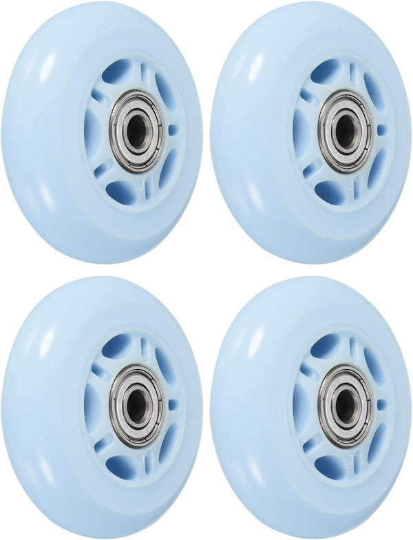 PATIKIL 70mm OD Inline Skate Wheels with Bearings, 4 Pack 82A Replacement Accessories for Indoor or Outdoor Caster Board