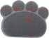 PVC Pet Dog Cat Puppy Dish Bowl, Grey Small, Non-Slip Feeding Mat, Paw Shape