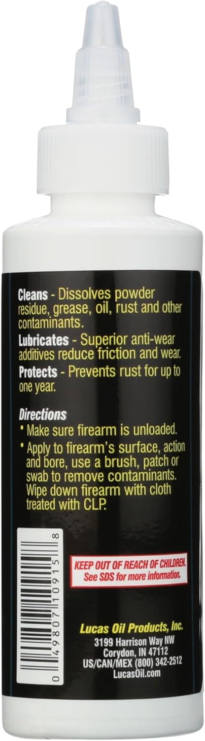 Lucas Oil 10915 Extreme Duty CLP Gun Oil, 4 Ounce, 1 Pack