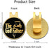 The Golf Father Black Gold Golf Ball Marker with Magnetic Hat Clip, Funny Golf Accessories and Golf Gifts for Men Dad Grandpa, Birthday for Golf Fan Golfer Golf Lovers