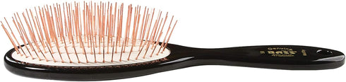 Bass Brushes Large/X-Long All Wire Brass Pin Cushion Pet Brush with Acrylic Handle