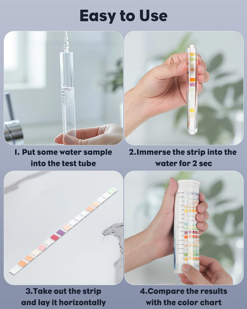 Pawfly 18 in 1 Drinking Water Test Kit, 125 Strips for Home Water Quality Testing in Aquarium, Spa, Pool, Tap Water
