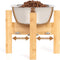 Elevated Dog Bowl Stand, Adjustable Food Stand for 6”-8” Bowls, Single Dog Bowl Holder 7” Tall