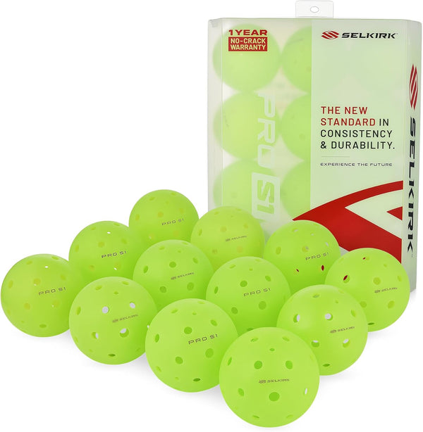 Selkirk Sport Pro S1 Ball | Crack-Resistant | 38 Hole Outdoor Pickleball