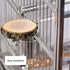 Hamiledyi Perch Platform for Bird Cage, Natural Round Wooden Stand Toy for Canary Parakeet Cockatiel (3 Pcs)