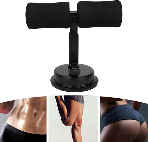 Sit-up Aid, Sit Up Bar for Floor, Portable Adjustable Sit Up Equipment with Sit-Up Foot Holder, Household Fitness, Abdominal Muscle Exercise, for Body Building(black) by Yinhing