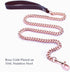 Rose Gold Dog Chain Leash - 10MM 14MM Curb Cuban Link, Strong Chew Proof Stainless Steel, 3FT/4FT/5FT for Small Medium