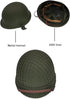 WW2 US Army M1 Helmet, Metal Steel Shell Replica, WW2 Gear, Uniform with Net/Canvas Chin Strap, DIY Painting