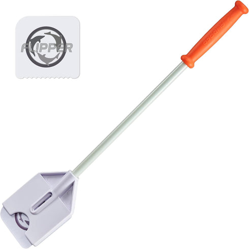 FL!PPER Platinum Aquarium Algae Scraper (12", Nano) - Glass Cleaner Tool with Serrated Blade for Fish Tanks